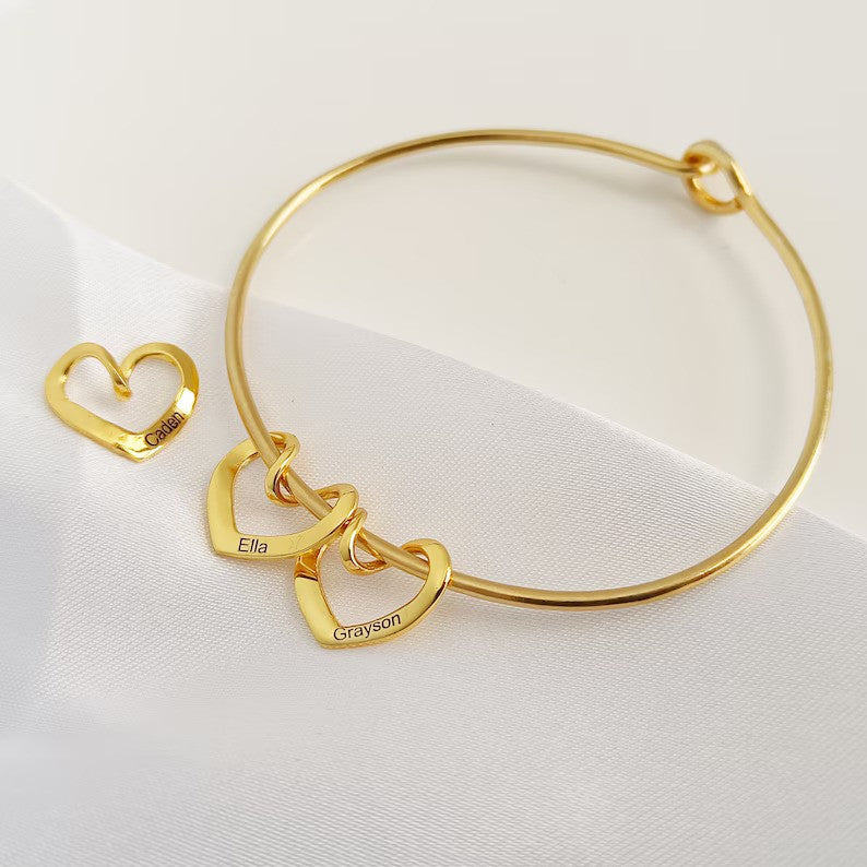 Personlig armbånd med hjerteform